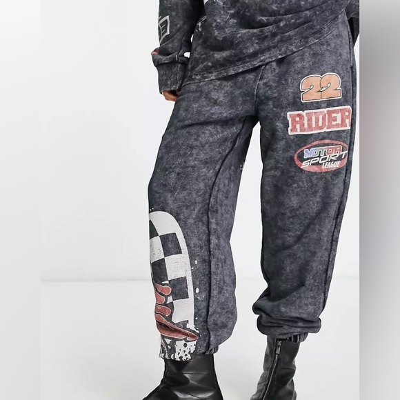 ASOS DESIGN motocross graphic oversized sweatpants - Picture 1 of 4